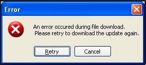 Fix file download errors .